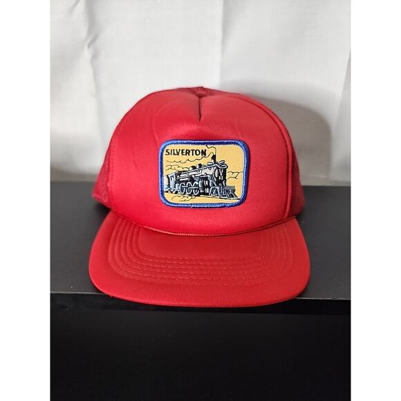 Vintage 70s Durango & Silverton Train Railroad SnapBack Hat Cap Narrow Gauge - Picture 1 of 5